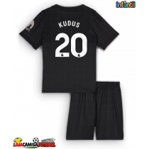 Camisa de Futebol Tottenham Hotspur Mohammed Kudus #20 Equipamento Secundário Infantil 2025-26 Manga Curta (+ Calças curtas)